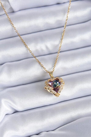 Galaksi Kalpli Altın Zirkon Kolye