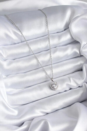 Gümüş Kalpli Kolye ( Ciddi Ilişki Kombin Sadece Kolye)