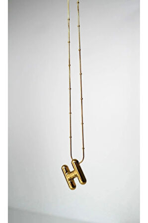 Çelik Balon Harf Kolye H Harfi