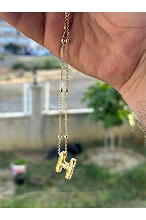 Çelik Balon Harf Kolye H Harfi