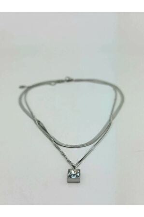 2Lİ YASSI İTALYAN ZİNCİRLİ BAGET KOLYE