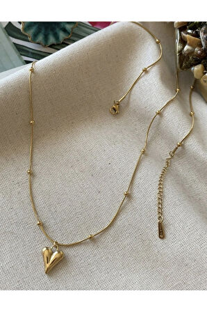 Gold Renk Dore Kalpli Çelik Kolye