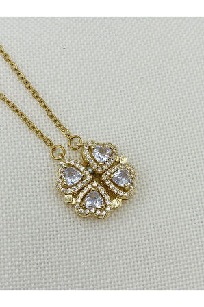 ÇELİK MIKNATISLI AÇILIR KAPANIR YONCA KOLYE