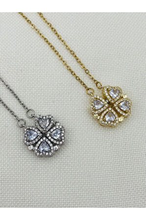 ÇELİK MIKNATISLI AÇILIR KAPANIR YONCA KOLYE