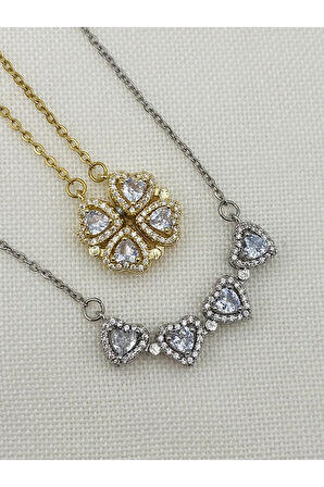 ÇELİK MIKNATISLI AÇILIR KAPANIR YONCA KOLYE