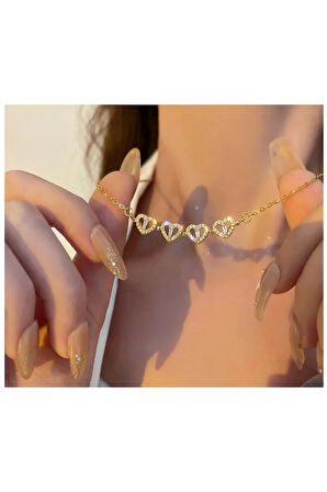 Açılabilir kalpli yonca çelik kolye