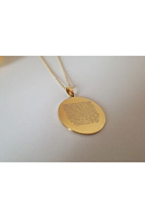 Sayı Sekanslarıyla Hz. Süleyman Mührü Çelik Kolye