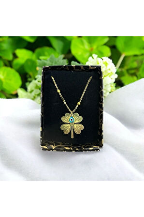 Çelik Kolye Yoncalı Kolye