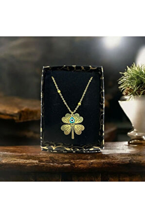 Çelik Kolye Yoncalı Kolye