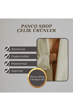 Kararmaz Çelik Italyan Hasır Erkek Zincir Kolye