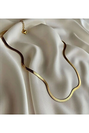 Çelik Italyan Ezme Zincir Kolye