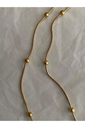 316l Kararmaz Paslanmaz Çelik Altın Kaplama X Topçuk Zincir Estetik Kalp Kolye