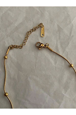 316l Kararmaz Paslanmaz Çelik Altın Kaplama X Topçuk Zincir Estetik Kalp Kolye