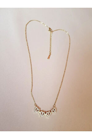 Kalp Yonca Çelik Kolye