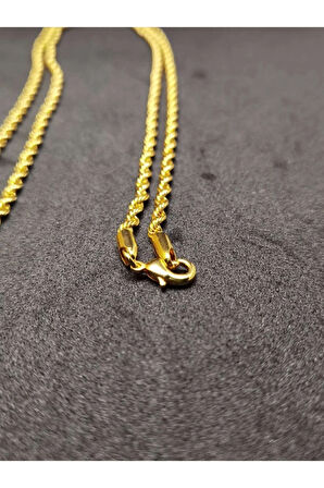 Çelik Altın Rengi Burgu 70cm Ince Zincirli Kolye 'parker'