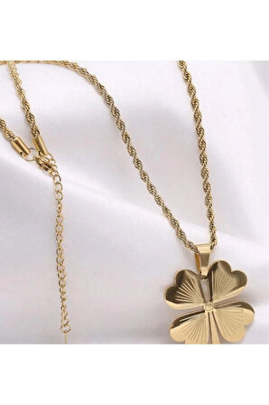 Kişiye Özel İsim Yazdırılabilir Yonca Kolye