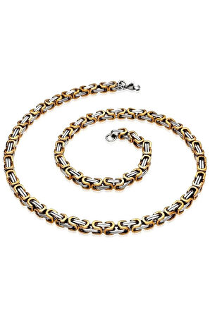 Kral Model Erkek Çelik Zincir Kolye Erkeğe Sevgiliye Hediye Ck11t