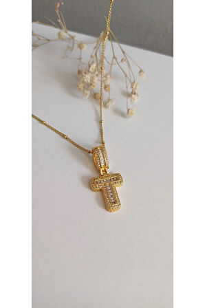 HARF KOLYE ÇELİK KADIN T HARFİ BALON HARF TAŞLI NAZAR BONCUKLU TREND 316 L ÇELİK VİP KOLYE