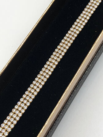 Şıklığın Tamamlayıcısı! Xuping Altın Renk Kadın Bileklik 14 K Gold Renk 17+2 Cm kutulu Renk Atmaz