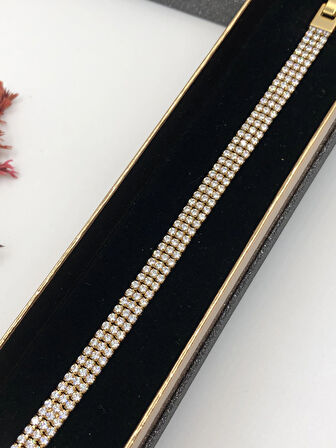 Şıklığın Tamamlayıcısı! Xuping Altın Renk Kadın Bileklik 14 K Gold Renk 17+2 Cm kutulu Renk Atmaz