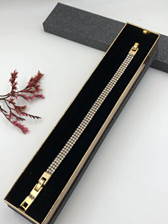 Şıklığın Tamamlayıcısı! Xuping Altın Renk Kadın Bileklik 14 K Gold Renk 17+2 Cm kutulu Renk Atmaz