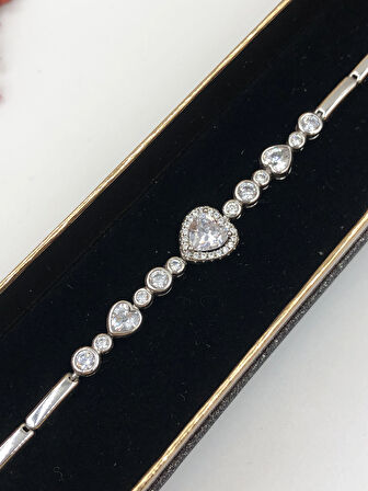 Şıklığın Tamamlayıcısı! Xuping Kadın Bileklik Gümüş Silver Renk  19 Cm kutulu Renk Atmaz