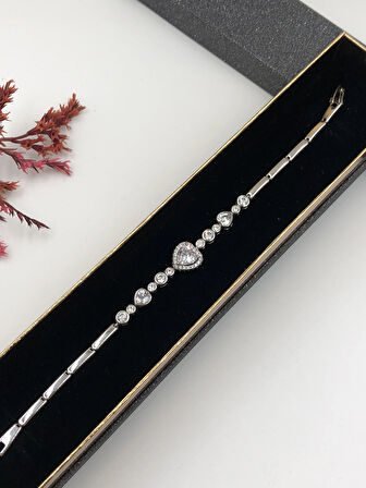 Şıklığın Tamamlayıcısı! Xuping Kadın Bileklik Gümüş Silver Renk  19 Cm kutulu Renk Atmaz