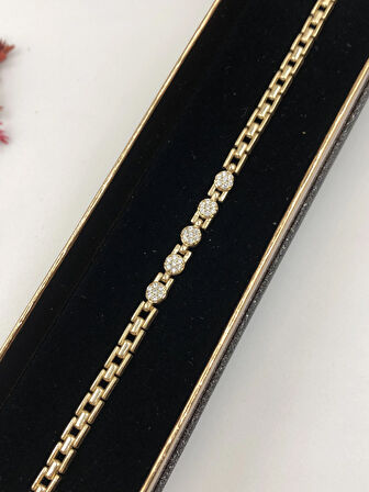 Şıklığın Tamamlayıcısı! Xuping Rose Renk Kadın Bileklik Bakır Renk 16 Cm kutulu Renk Atmaz