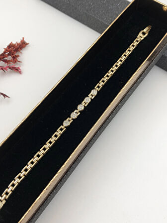 Şıklığın Tamamlayıcısı! Xuping Rose Renk Kadın Bileklik Bakır Renk 16 Cm kutulu Renk Atmaz