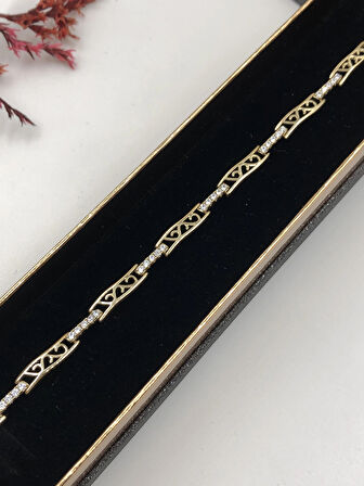 Şıklığın Tamamlayıcısı! Xuping Altın Renk Kadın Bileklik 14 K Gold Renk 17+2 Cm kutulu Renk Atmaz