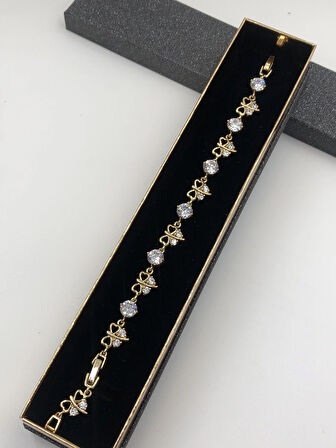 Şıklığın Tamamlayıcısı! Xuping Altın Renk Kadın Bileklik 14 K Gold Renk 17+2 Cm kutulu Renk Atmaz