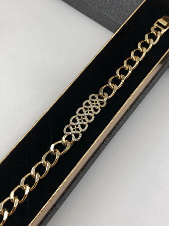Şıklığın Tamamlayıcısı! Xuping Altın Renk Kadın Bileklik 14 K Gold Renk 17+2 Cm kutulu Renk Atmaz