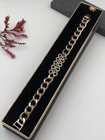 Şıklığın Tamamlayıcısı! Xuping Altın Renk Kadın Bileklik 14 K Gold Renk 17+2 Cm kutulu Renk Atmaz