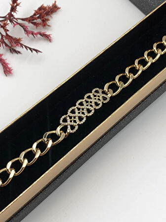 Şıklığın Tamamlayıcısı! Xuping Altın Renk Kadın Bileklik 14 K Gold Renk 17+2 Cm kutulu Renk Atmaz