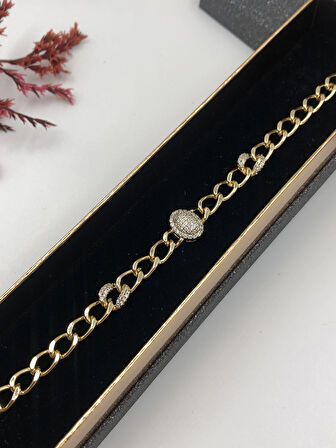 Şıklığın Tamamlayıcısı! Xuping Altın Renk Kadın Bileklik 14 K Gold Renk 17+2 Cm kutulu Renk Atmaz