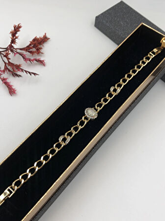 Şıklığın Tamamlayıcısı! Xuping Altın Renk Kadın Bileklik 14 K Gold Renk 17+2 Cm kutulu Renk Atmaz