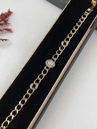 Şıklığın Tamamlayıcısı! Xuping Altın Renk Kadın Bileklik 14 K Gold Renk 17+2 Cm kutulu Renk Atmaz