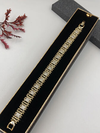Şıklığın Tamamlayıcısı! Xuping Altın Renk Kadın Bileklik 14 K Gold Renk 18 Cm kutulu Renk Atmaz