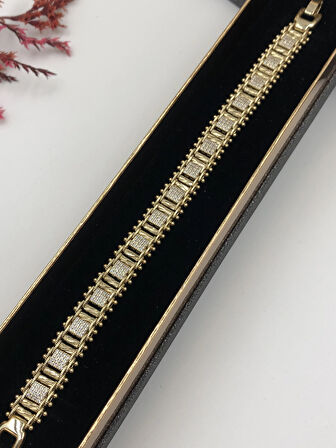 Şıklığın Tamamlayıcısı! Xuping Altın Renk Kadın Bileklik 14 K Gold Renk 18 Cm kutulu Renk Atmaz