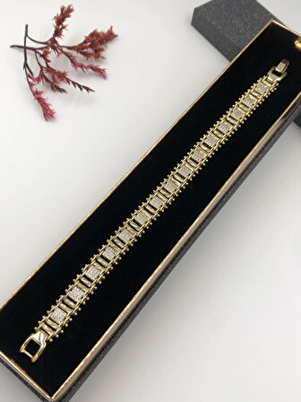 Şıklığın Tamamlayıcısı! Xuping Altın Renk Kadın Bileklik 14 K Gold Renk 18 Cm kutulu Renk Atmaz
