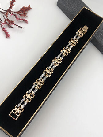 Şıklığın Tamamlayıcısı! Xuping Altın Renk Kadın Bileklik 14 K Gold Renk 17 Cm kutulu Renk Atmaz