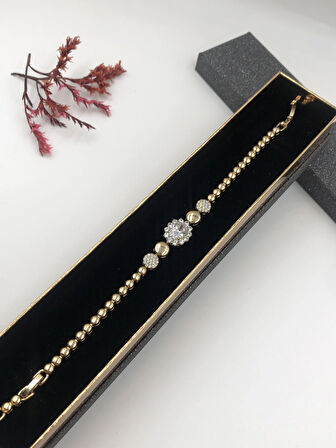 Şıklığın Tamamlayıcısı! Xuping Rose Renk Kadın Bileklik Bakır Renk 17+2 Cm kutulu Renk Atmaz