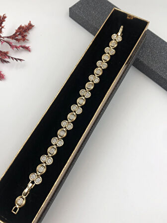 Şıklığın Tamamlayıcısı! Xuping Altın Renk Kadın Bileklik 14 K Gold Renk 18 Cm kutulu Renk Atmaz