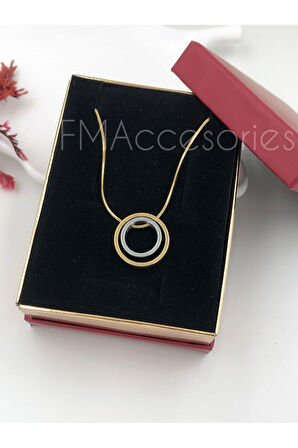 Çelik Kadın Kolye Paslanmaz Çelik 14k Gold Kadın 45 cm Kolye Antialerjik HEDİYE KUTULU