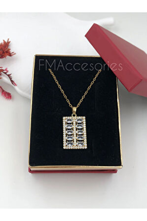 Çelik Kadın Kolye Paslanmaz Çelik 14k Gold Kadın 45 cm Kolye Antialerjik HEDİYE KUTULU