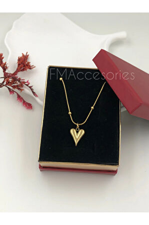 Çelik Kadın Kolye Paslanmaz Çelik 14k Gold Kadın 45 cm Kolye Antialerjik HEDİYE KUTULU