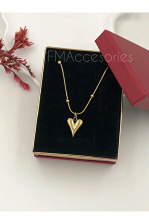 Çelik Kadın Kolye Paslanmaz Çelik 14k Gold Kadın 45 cm Kolye Antialerjik HEDİYE KUTULU