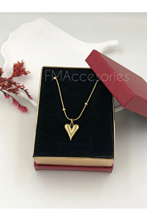 Çelik Kadın Kolye Paslanmaz Çelik 14k Gold Kadın 45 cm Kolye Antialerjik HEDİYE KUTULU