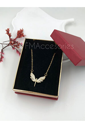 Çelik Kadın Kolye Paslanmaz Çelik 14k Gold Kadın 45 cm Kolye Antialerjik HEDİYE KUTULU