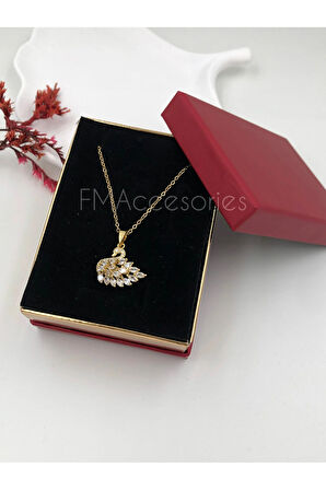 Çelik Kadın Kolye Paslanmaz Çelik 14k Gold Kadın 45 cm Kolye Antialerjik HEDİYE KUTULU